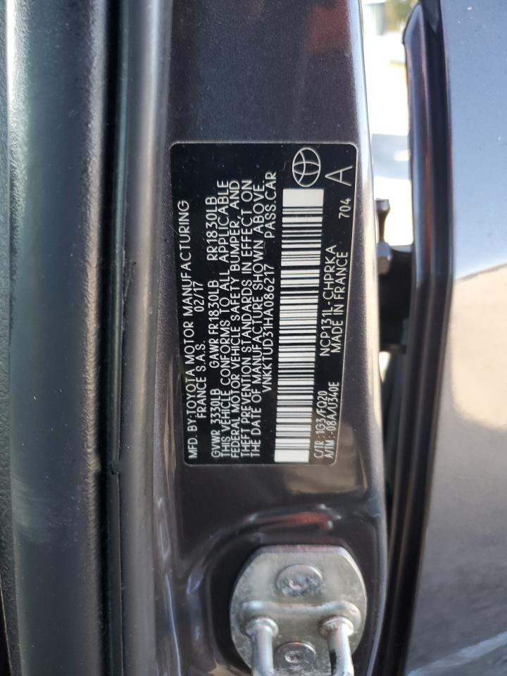 2017 Toyota Yaris L VIN: VNKKTUD31HA086217 Lot: 90693735