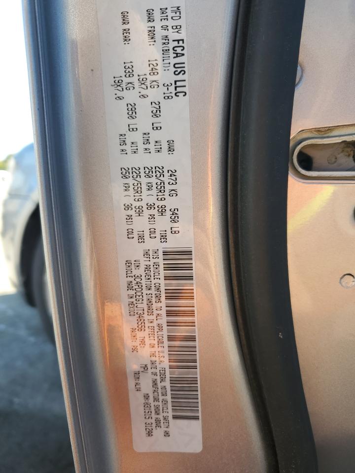 2018 Dodge Journey Gt VIN: 3C4PDCEG1JT346556 Lot: 82357885