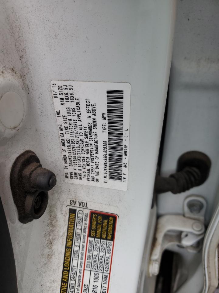 2015 Honda Cr-V Lx VIN: 5J6RM4H38FL029300 Lot: 87224445