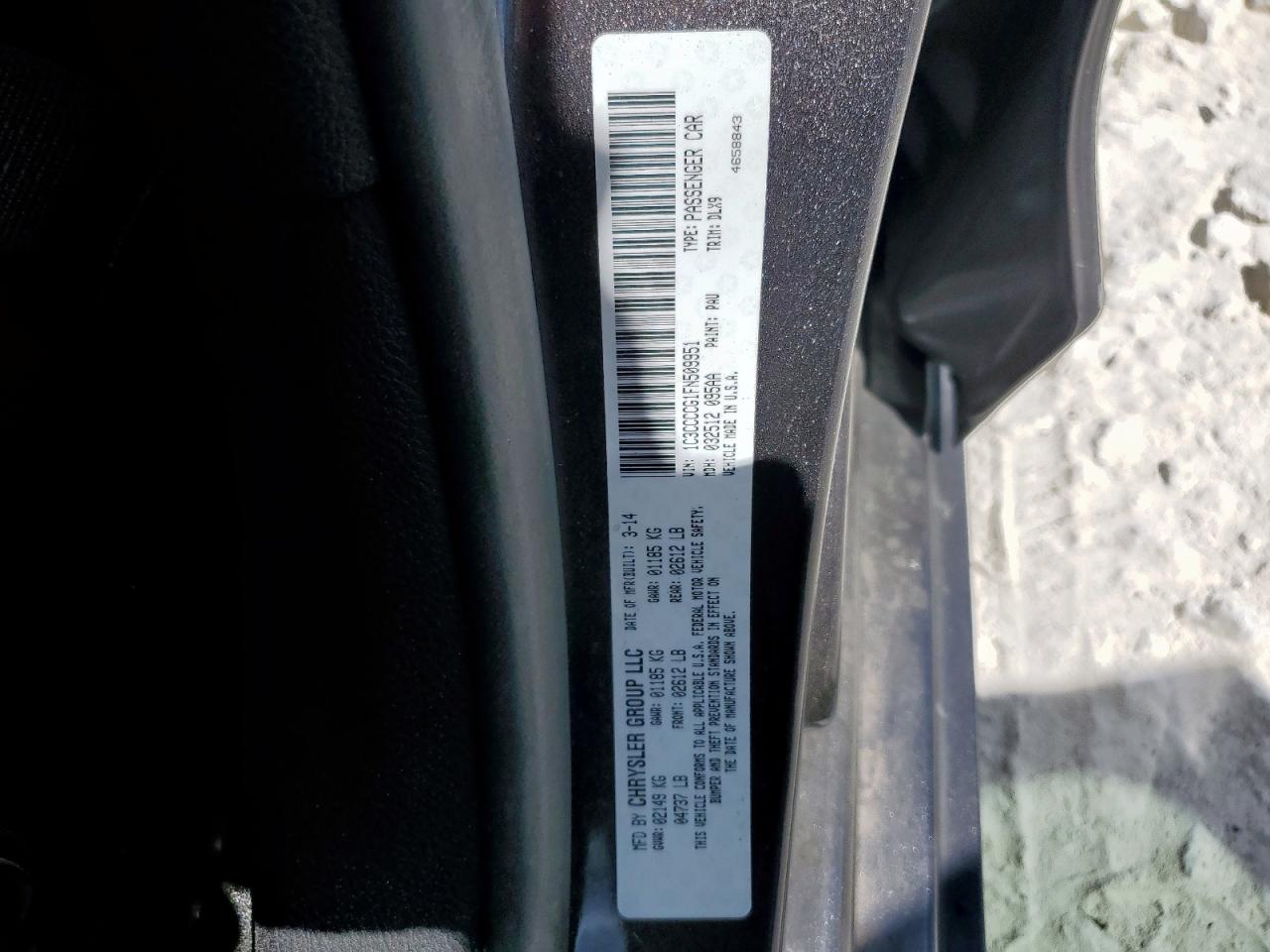 2015 Chrysler 200 C VIN: 1C3CCCCG1FN509951 Lot: 82326225