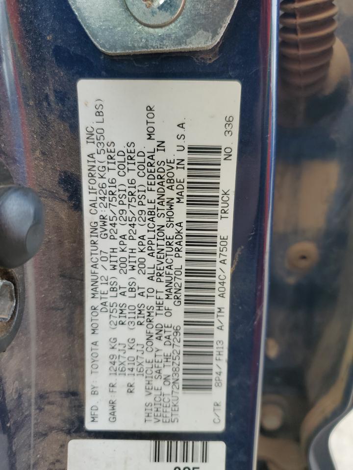 2008 Toyota Tacoma Double Cab Prerunner Long Bed VIN: 5TEKU72N38Z527296 Lot: 85580545