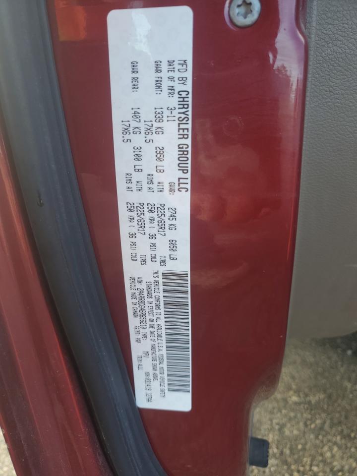 2011 Chrysler Town & Country Touring L VIN: 2A4RR8DG4BR656210 Lot: 82189475