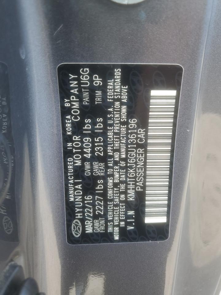 2016 Hyundai Genesis Coupe 3.8L VIN: KMHHT6KJ6GU136196 Lot: 86600085