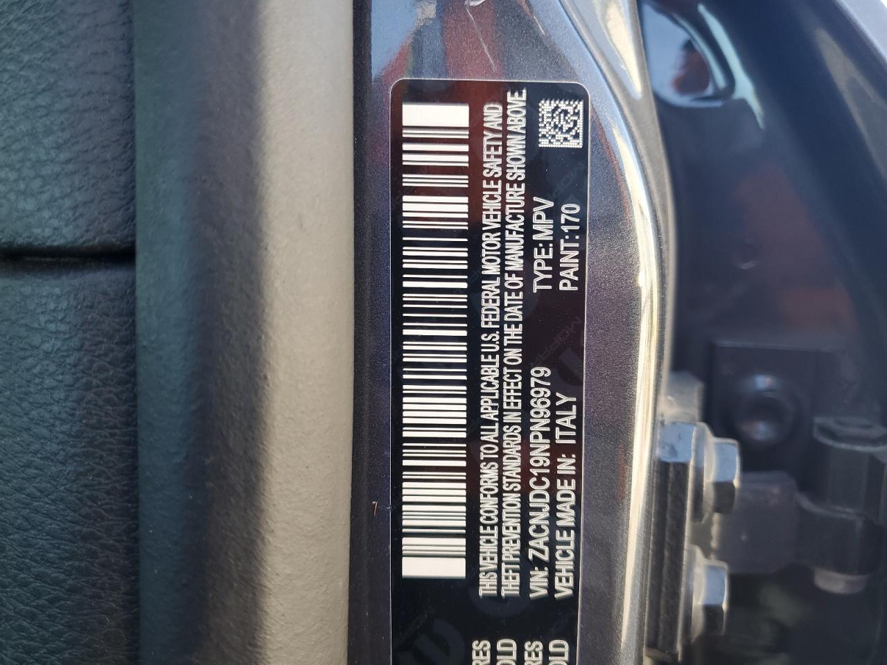 2022 Jeep Renegade Trailhawk VIN: ZACNJDC19NPN96979 Lot: 89622155