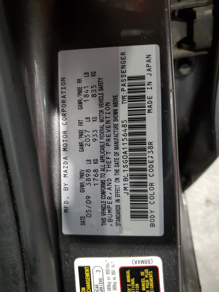 2010 Mazda 3 I VIN: JM1BL1SG0A1156485 Lot: 90643385