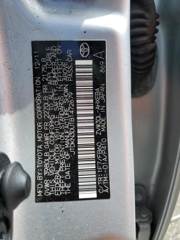 2011 Toyota Prius VIN: JTDKN3DU1B1472679 Lot: 85148355