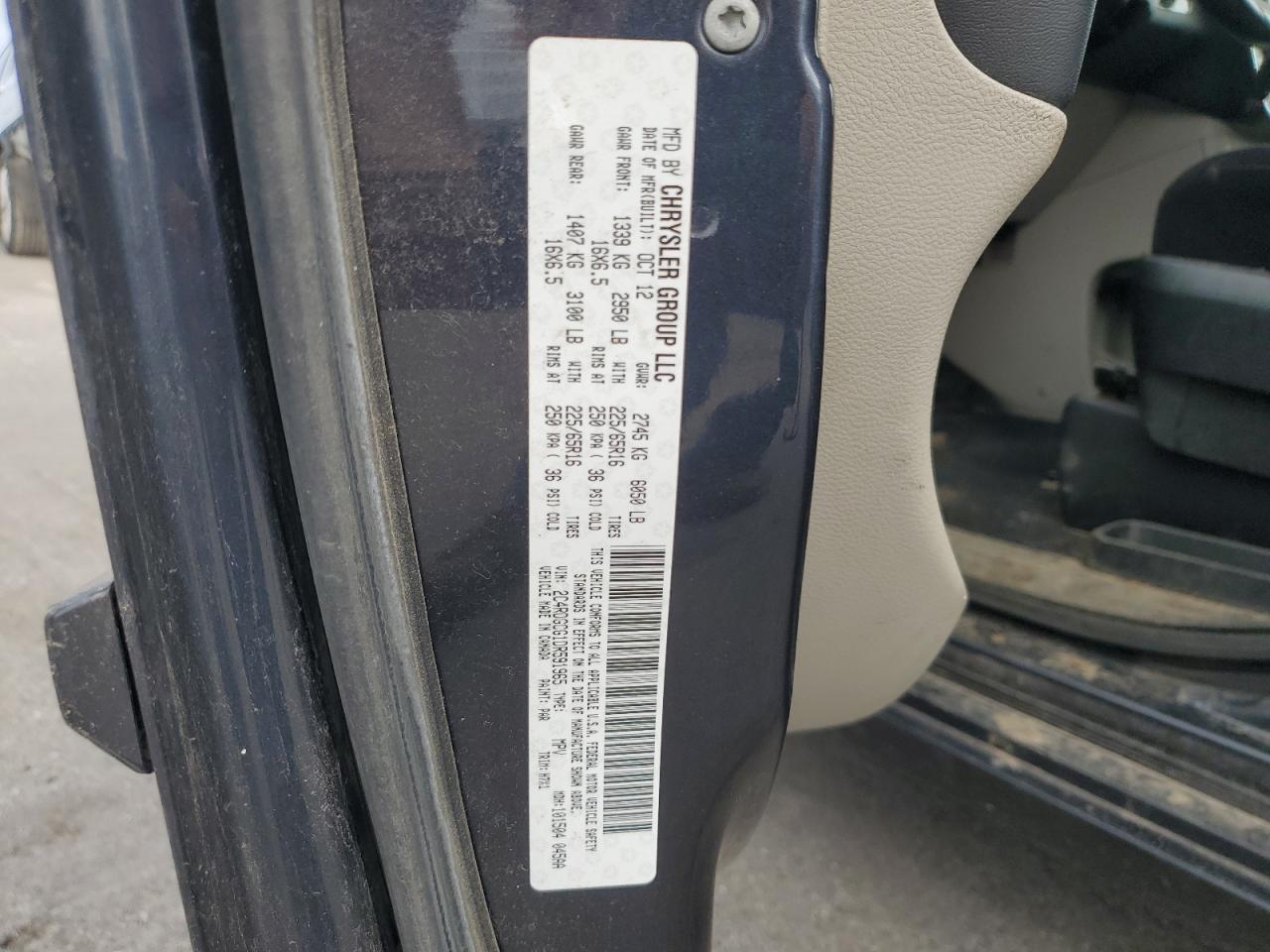 2013 Dodge Grand Caravan Sxt VIN: 2C4RDGCG1DR591965 Lot: 89668845