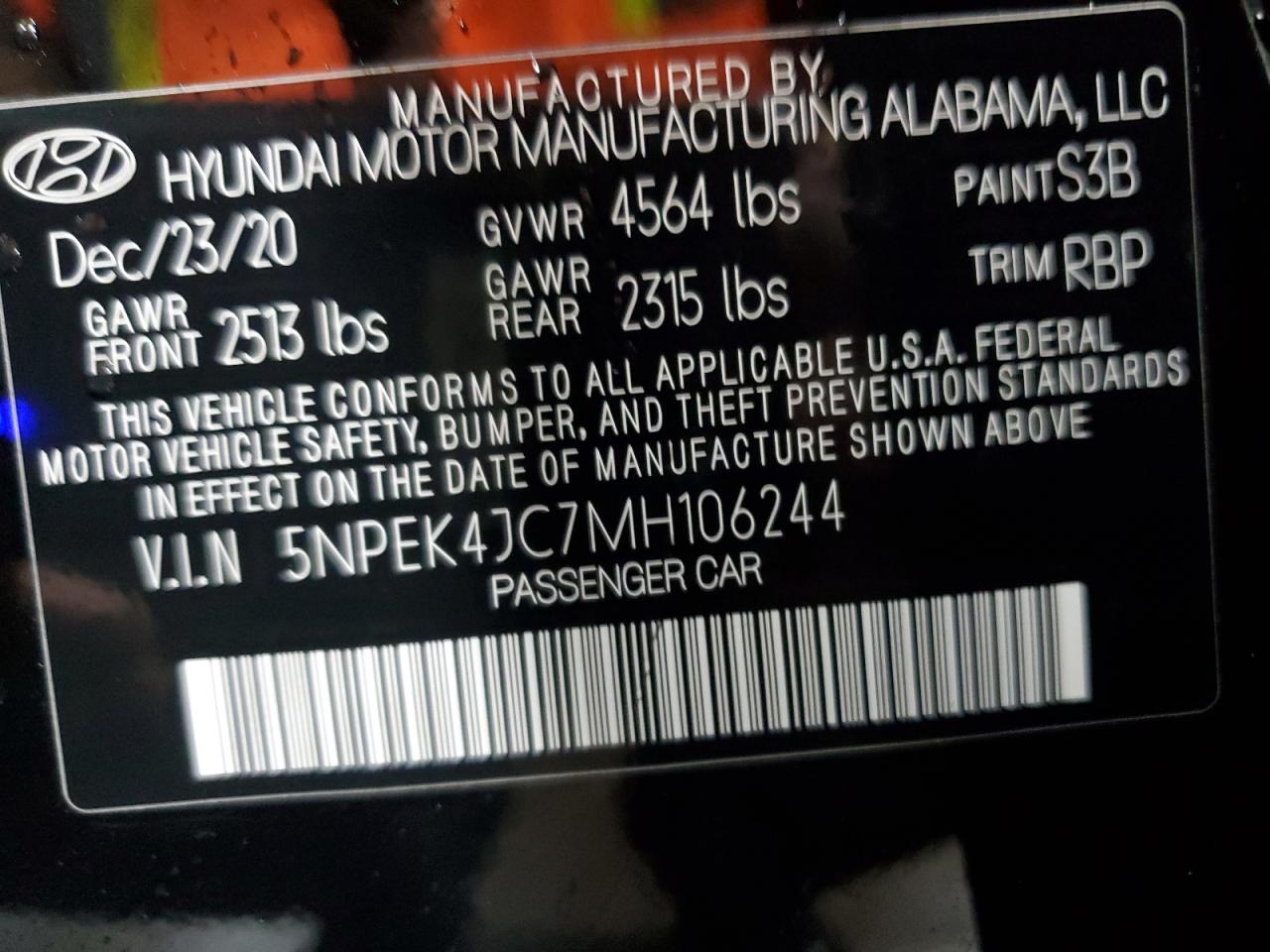 2021 Hyundai Sonata N Line VIN: 5NPEK4JC7MH106244 Lot: 85572475