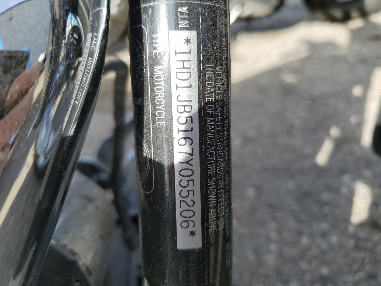 2007 Harley-Davidson Fxstd VIN: 1HD1JB5167Y055206 Lot: 89838995