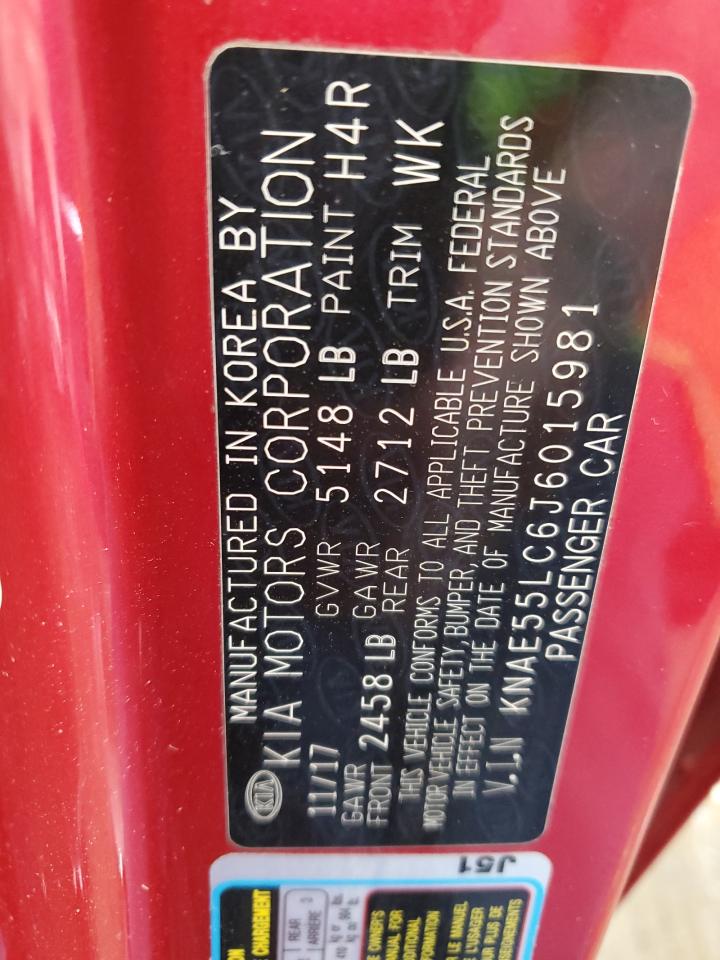 2018 Kia Stinger Gt2 VIN: KNAE55LC6J6015981 Lot: 85261615