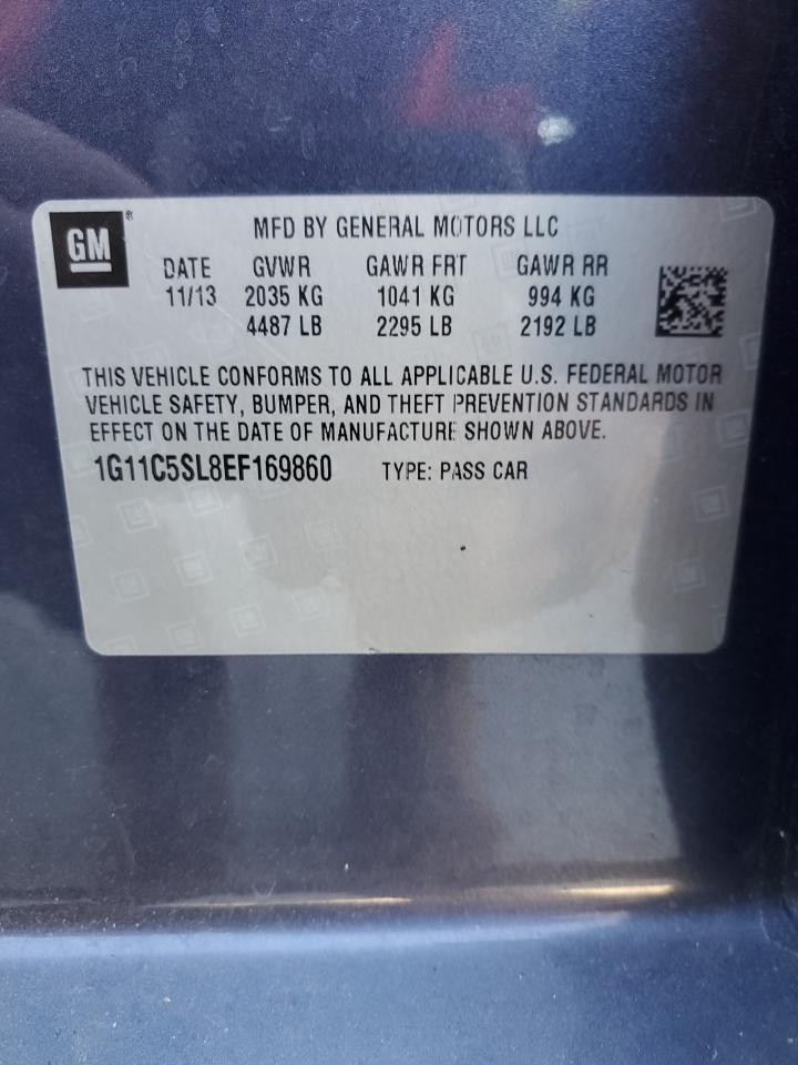 2014 Chevrolet Malibu 1Lt VIN: 1G11C5SL8EF169860 Lot: 90796385