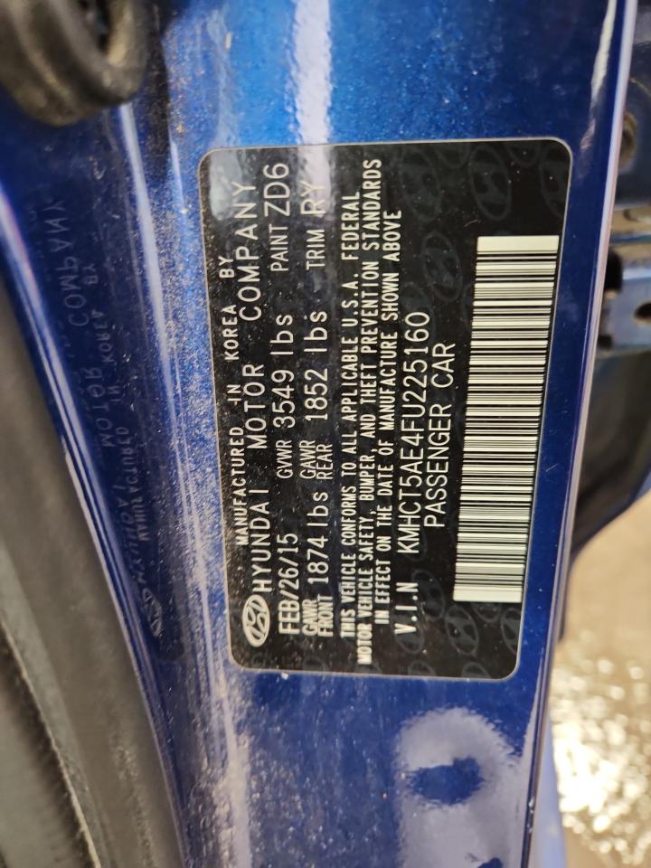 2015 Hyundai Accent Gs VIN: KMHCT5AE4FU225160 Lot: 85588275