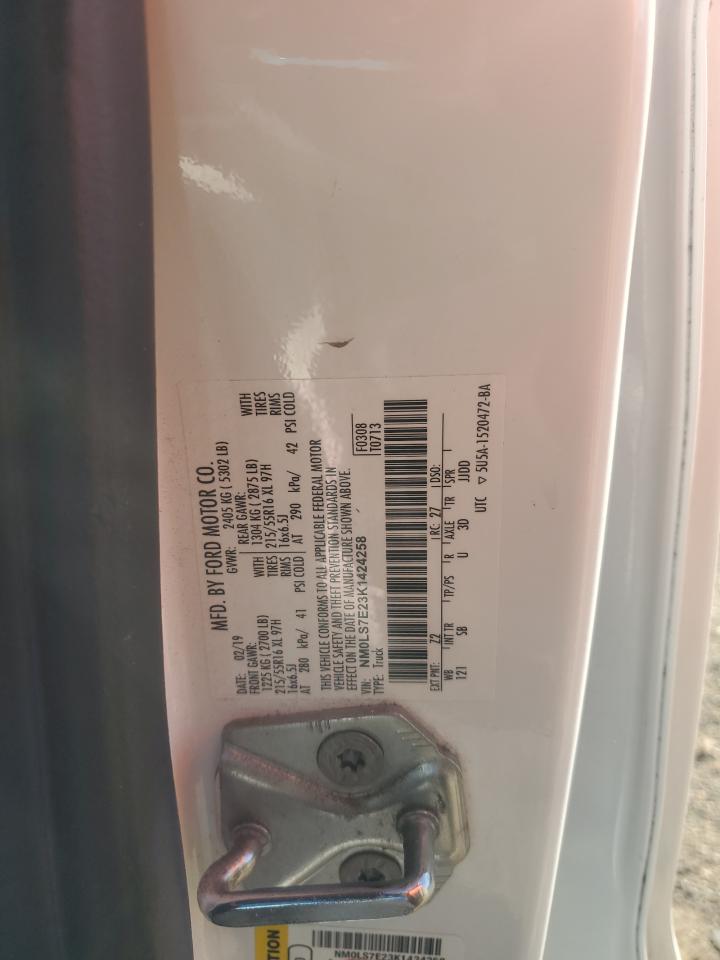 2019 Ford Transit Connect Xl VIN: NM0LS7E23K1424258 Lot: 84594895