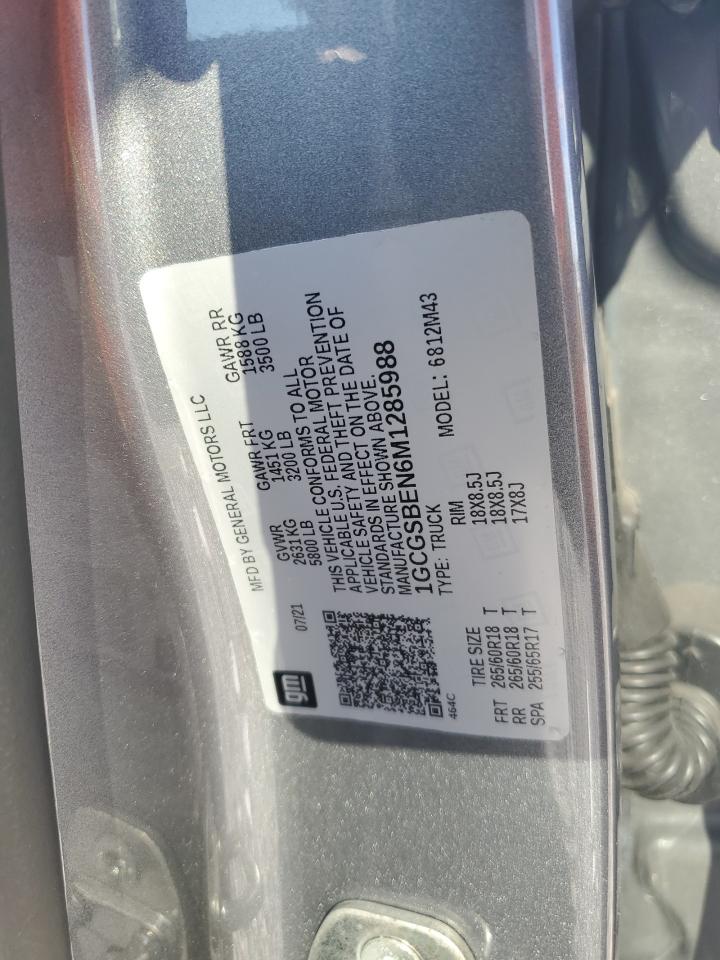 2021 Chevrolet Colorado VIN: 1GCGSBEN6M1285988 Lot: 85836775