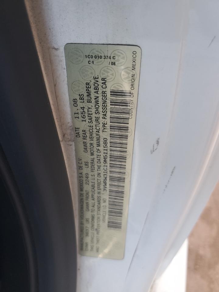 2009 Volkswagen New Beetle S VIN: 3VWRW31C19M511580 Lot: 85495435