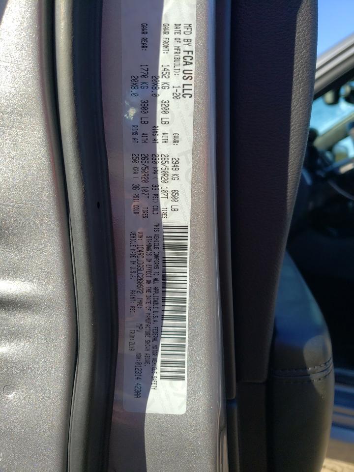 2020 Dodge Durango Gt VIN: 1C4RDJDG5LC260972 Lot: 82713855