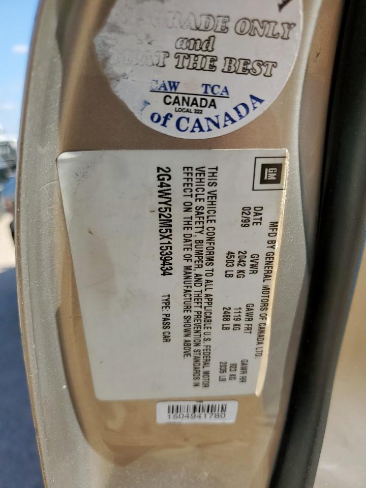 1999 Buick Century Limited VIN: 2G4WY52M5X1539434 Lot: 86600235