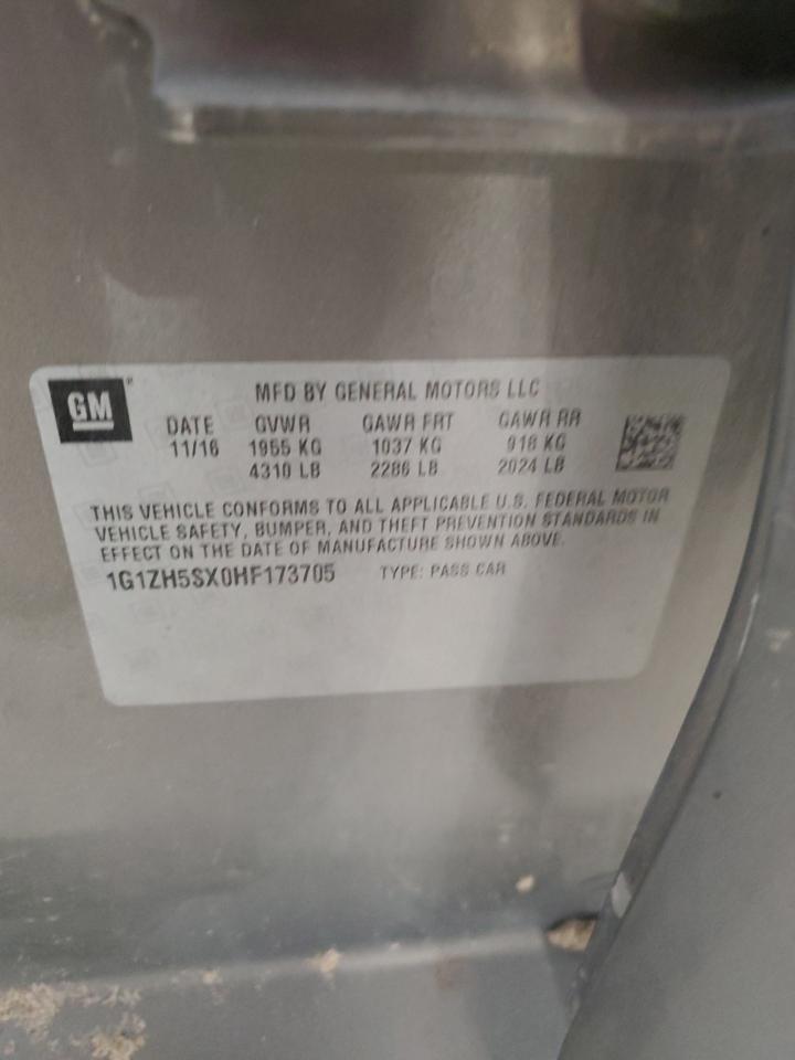 2017 Chevrolet Malibu Premier VIN: 1G1ZH5SX0HF173705 Lot: 82766955