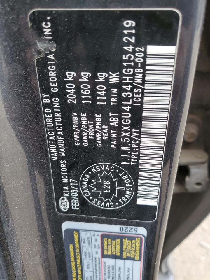 2017 Kia Optima Ex VIN: 5XXGU4L34HG154219 Lot: 86323565