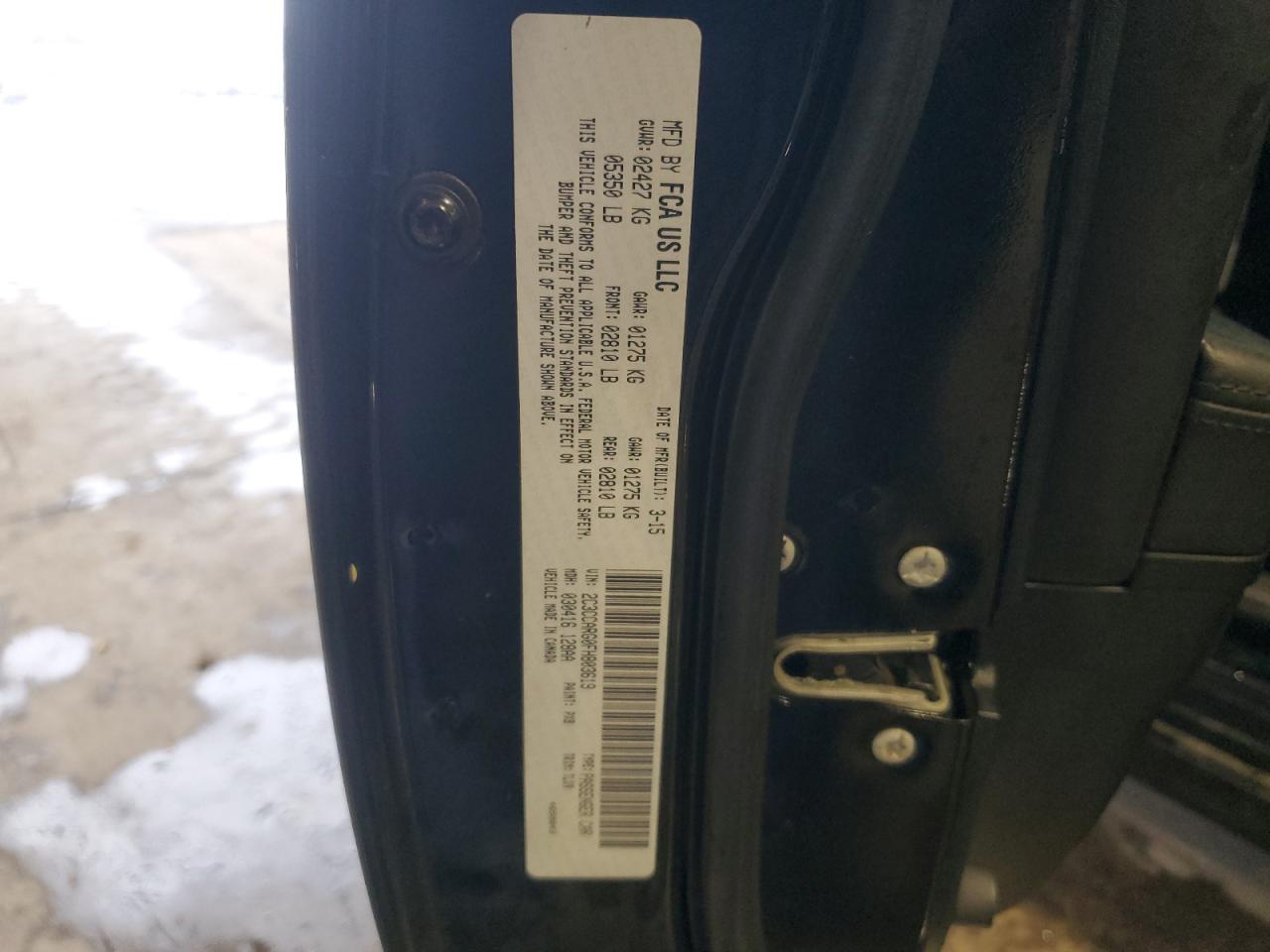 2015 Chrysler 300 Limited VIN: 2C3CCARG0FH803619 Lot: 86210765