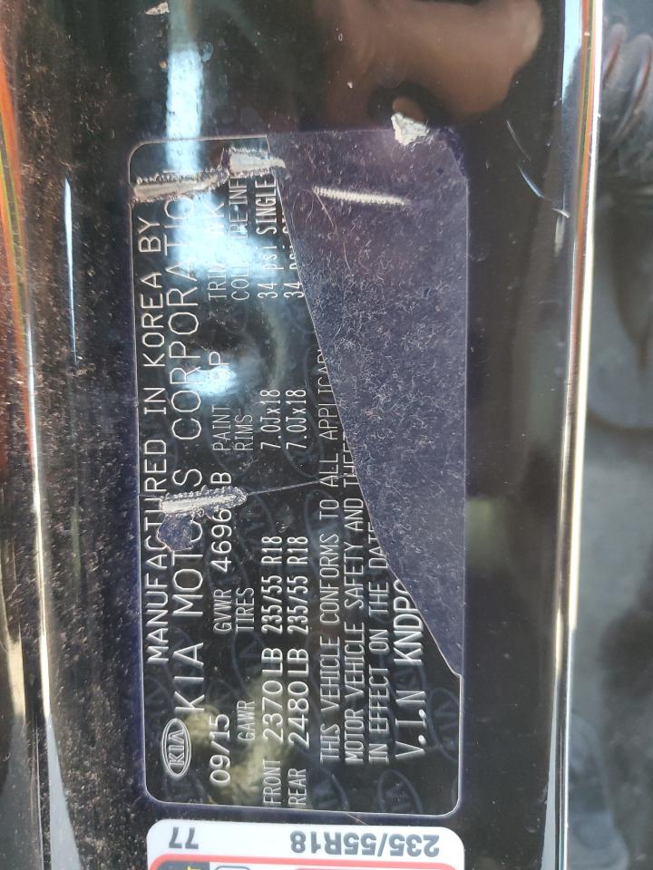 2016 Kia Sportage Ex VIN: KNDPCCA63G7867470 Lot: 85939705