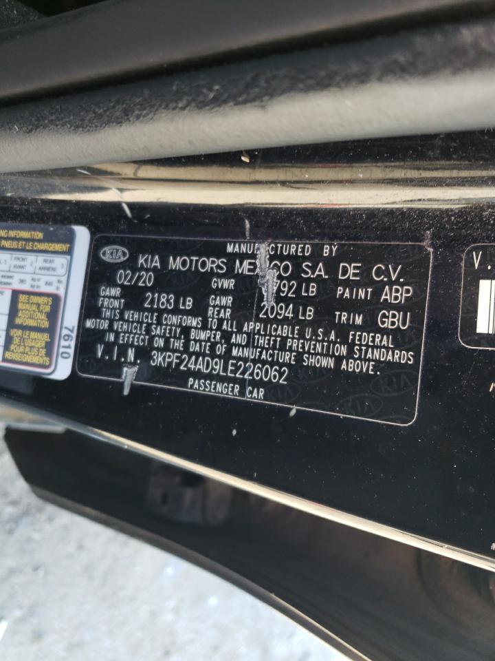 2020 Kia Forte Fe VIN: 3KPF24AD9LE226062 Lot: 86123075
