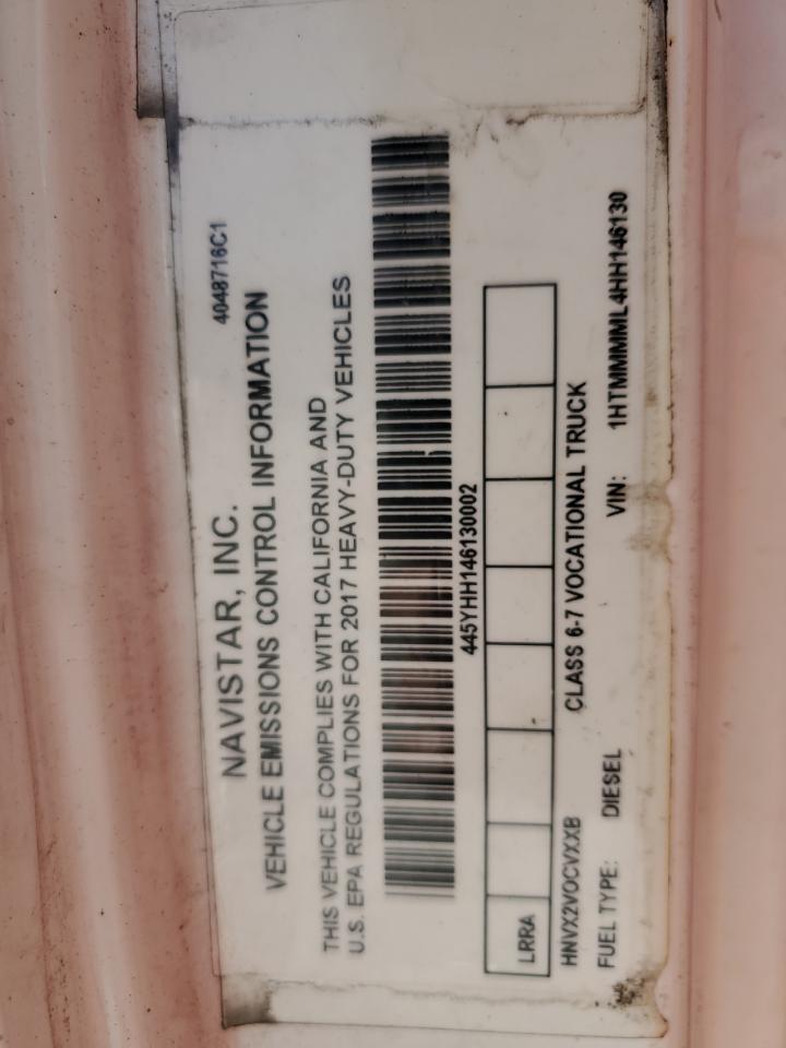 2017 International Ma025 Box Truck VIN: 1HTMMMML4HH146130 Lot: 84233515