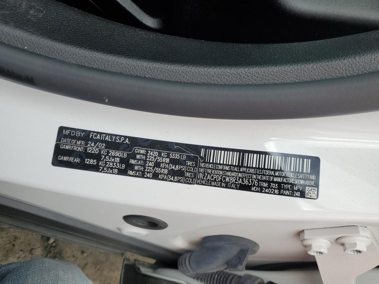 2024 Dodge Hornet R/T VIN: ZACPDFCW8R3A36376 Lot: 90311855