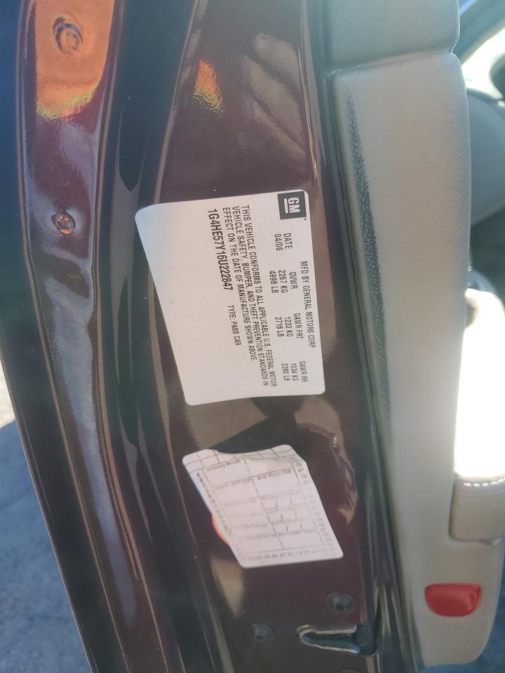 2006 Buick Lucerne Cxs VIN: 1G4HE57Y16U222847 Lot: 82506035