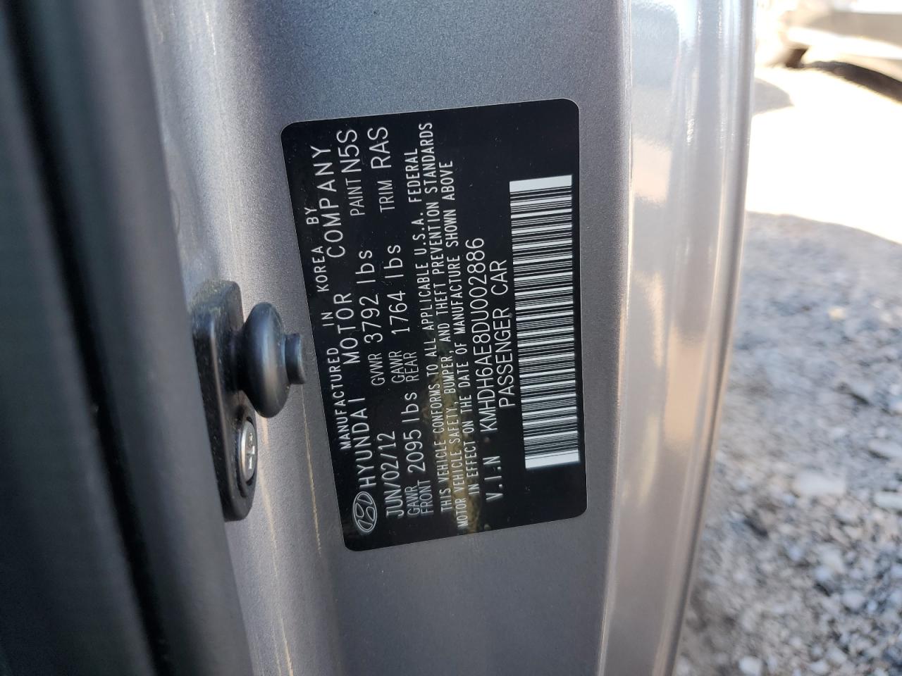 2013 Hyundai Elantra Coupe Gs VIN: KMHDH6AE8DU002886 Lot: 85176045