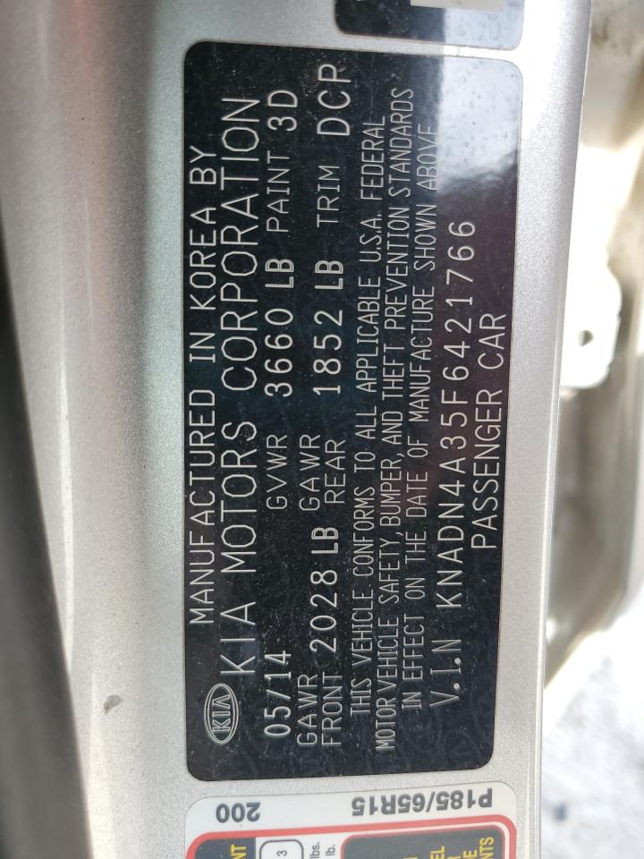 2015 Kia Rio Ex VIN: KNADN4A35F6421766 Lot: 87438335