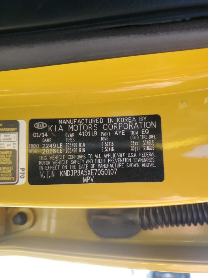 2014 Kia Soul + VIN: KNDJP3A5XE7050107 Lot: 86249675