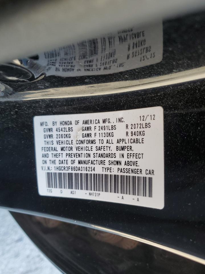 2013 Honda Accord Exl VIN: 1HGCR3F86DA016254 Lot: 86282055