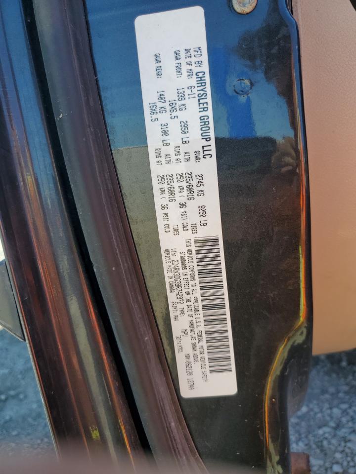 2011 Dodge Grand Caravan Mainstreet VIN: 2D4RN3DG3BR742972 Lot: 85164065