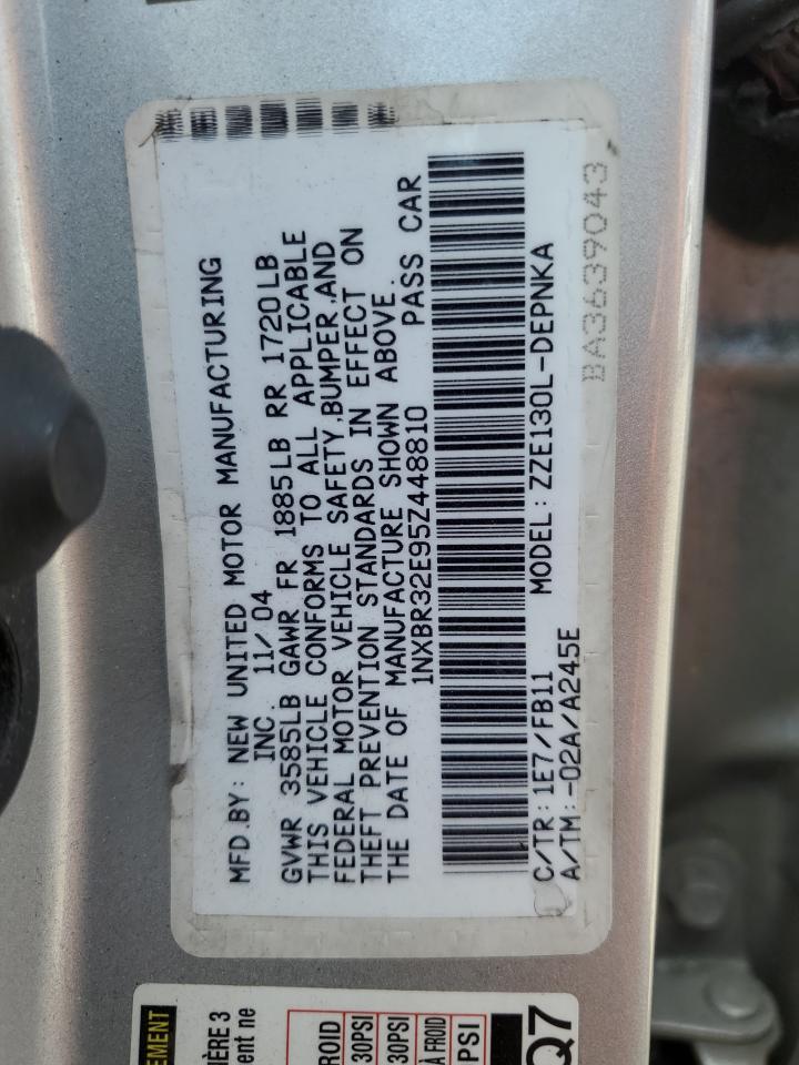 2005 Toyota Corolla Ce VIN: 1NXBR32E95Z448810 Lot: 87046715