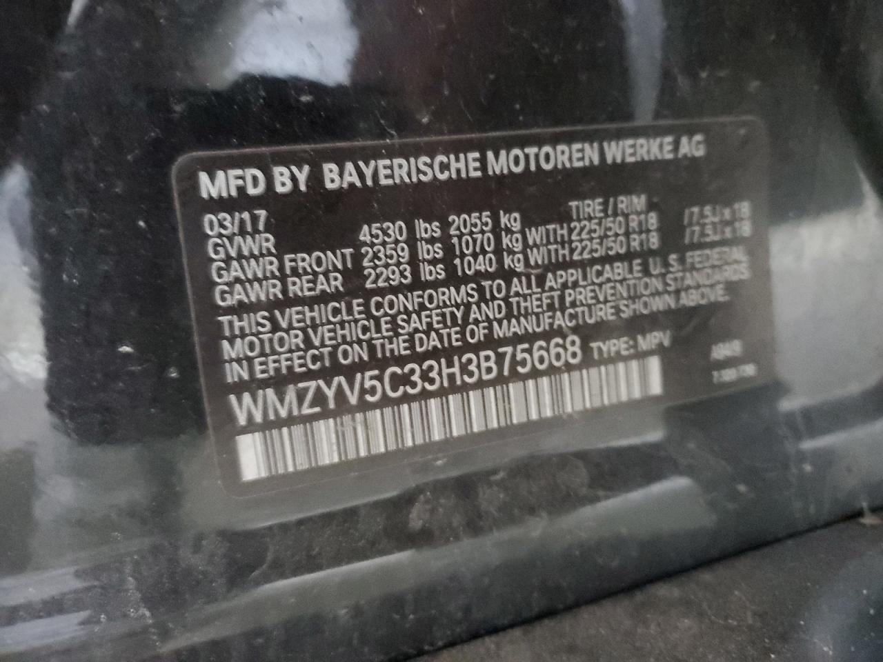 2017 Mini Cooper Countryman All4 VIN: WMZYV5C33H3B75668 Lot: 85837805