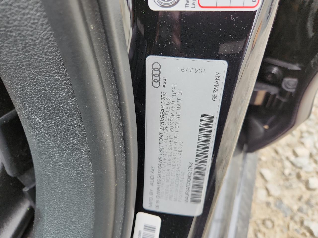 2016 Audi A6 Premium Plus VIN: WAUFGAFC0GN021258 Lot: 85382945