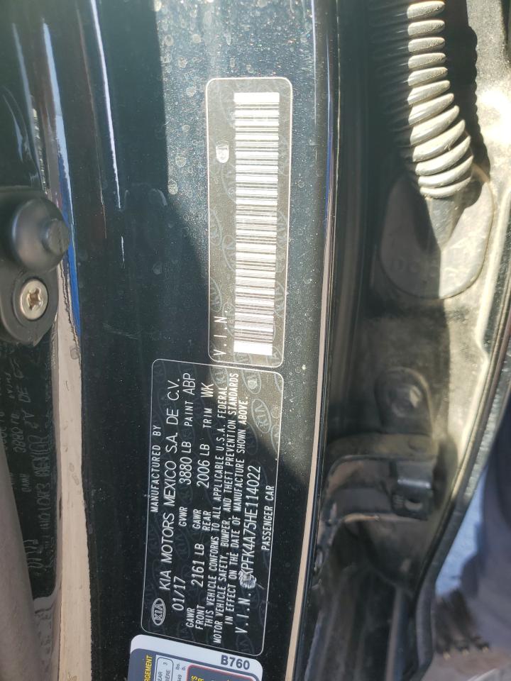 2017 Kia Forte Lx VIN: 3KPFK4A75HE114022 Lot: 81720375