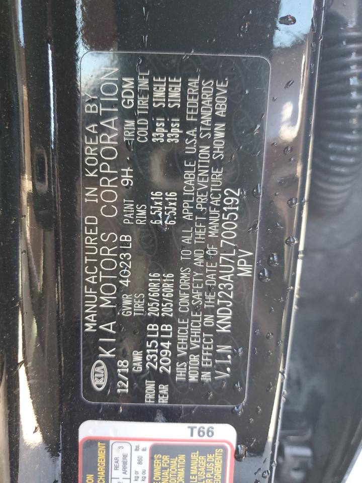 2020 Kia Soul Lx VIN: KNDJ23AU7L7005192 Lot: 87464545