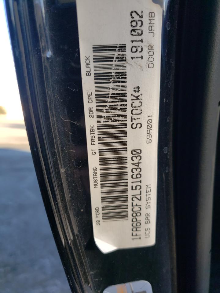 2020 Ford Mustang Gt VIN: 1FA6P8CF2L5163430 Lot: 85653105