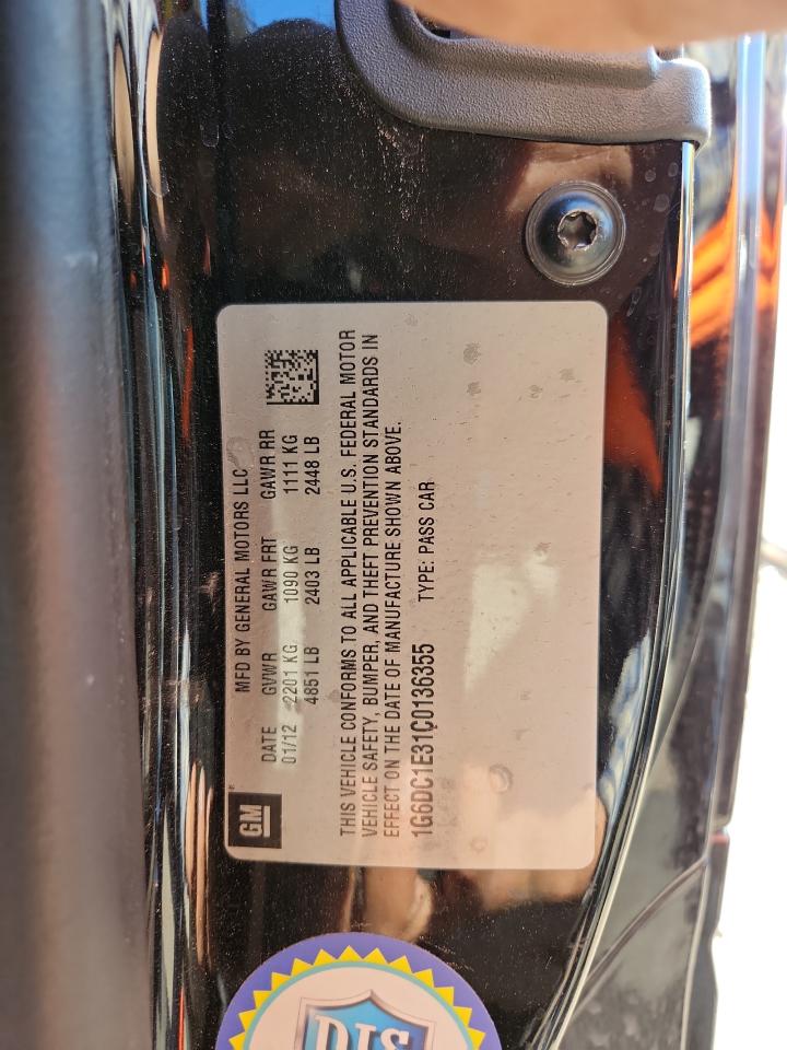 2012 Cadillac Cts VIN: 1G6DC1E31C0136355 Lot: 84372645