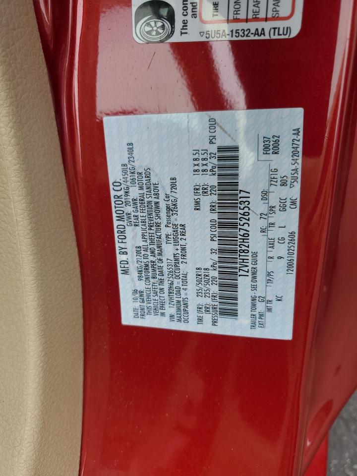 2007 Ford Mustang Gt VIN: 1ZVHT82H675265317 Lot: 85961195