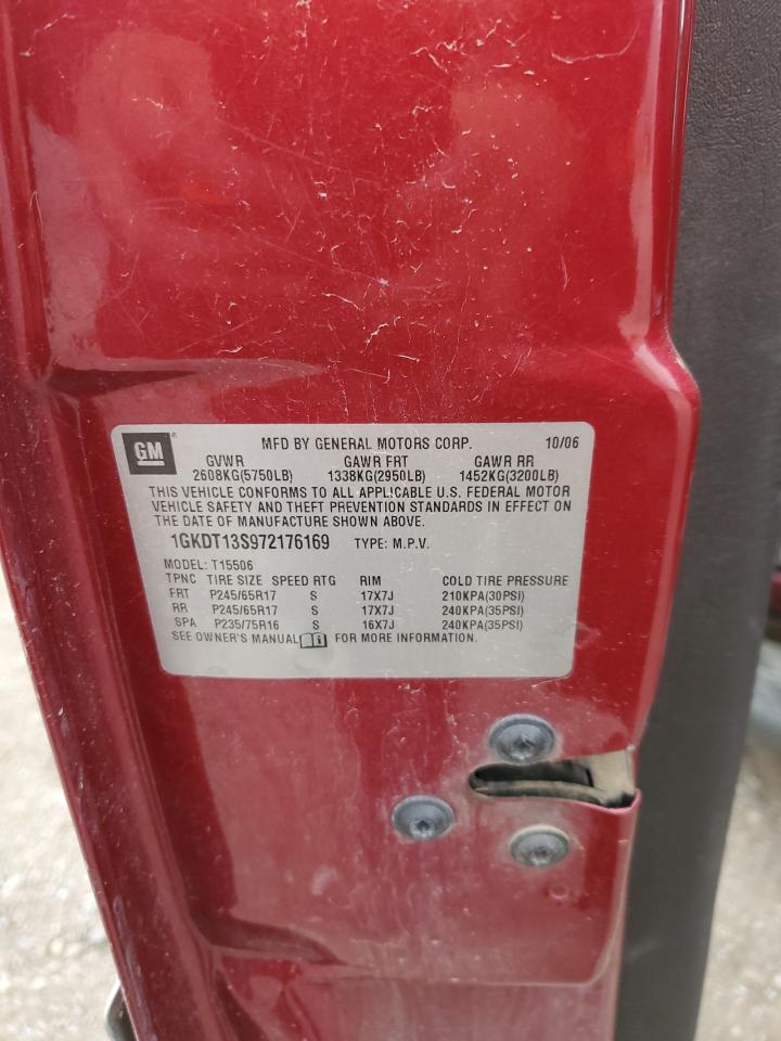 2007 GMC Envoy VIN: 1GKDT13S972176169 Lot: 82454085