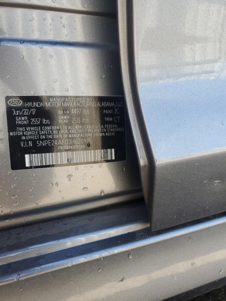 2018 Hyundai Sonata Se VIN: 5NPE24AF0JH620975 Lot: 85823795