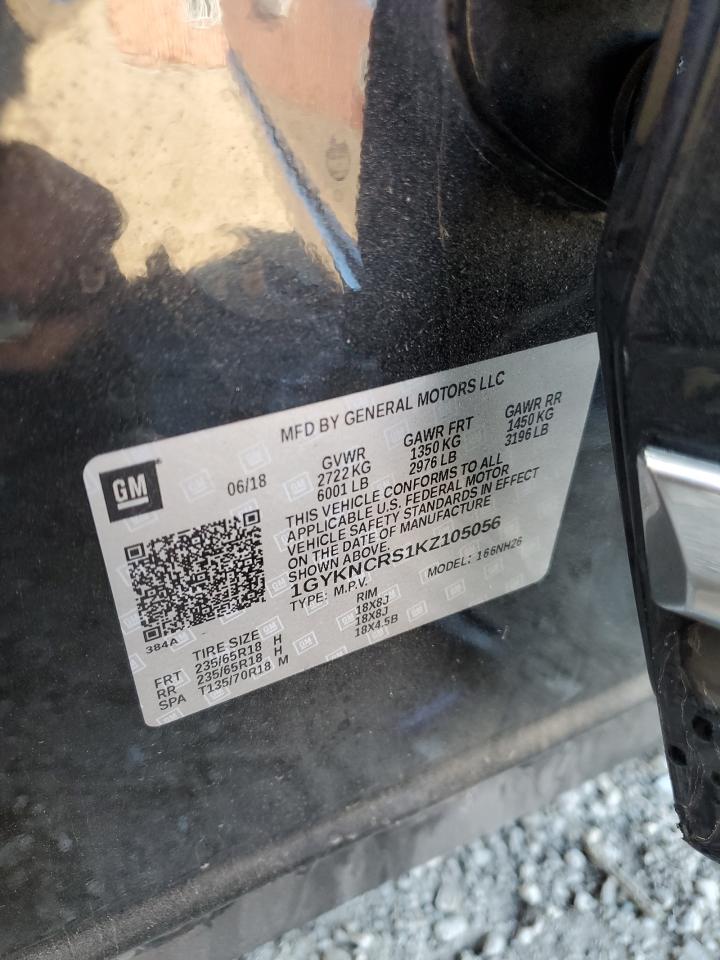 2019 Cadillac Xt5 Luxury VIN: 1GYKNCRS1KZ105056 Lot: 90462235