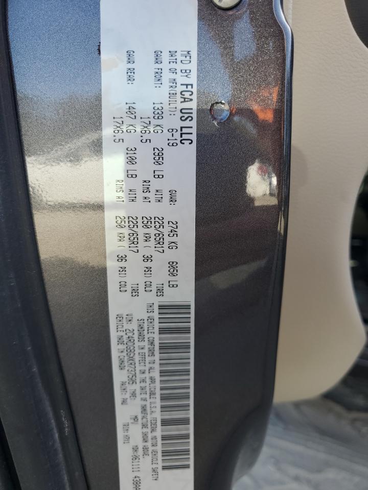 2019 Dodge Grand Caravan Se VIN: 2C4RDGBGXKR737505 Lot: 82255895