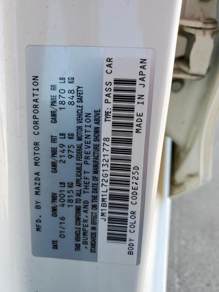 2016 Mazda 3 Touring VIN: JM1BM1L72G1321778 Lot: 90574685