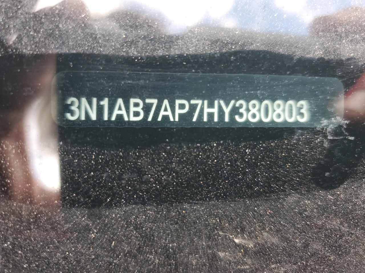 2017 Nissan Sentra S VIN: 3N1AB7AP7HY380803 Lot: 82577215