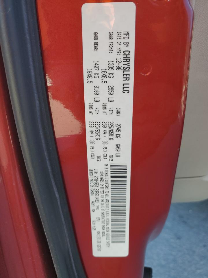 2009 Chrysler Town & Country Touring VIN: 2A8HR54169R611493 Lot: 87185375