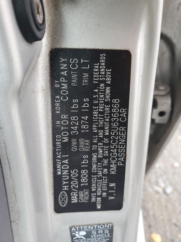 2005 Hyundai Accent Gl VIN: KMHCG45C25U636868 Lot: 82320125